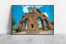 Laad de afbeelding in galerijviewer, Ancient Aqueduct Ruins In The Ancient City Of Aspendos Antalya Turkey Wall Art Print on Paper Framed Picture print
