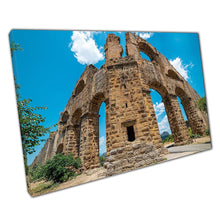 Carica immagine nel visualizzatore della galleria, Ancient Aqueduct Ruins In The Ancient City Of Aspendos Antalya Turkey Wall Art Print On Canvas Picture For Home Office Decor - My Store
