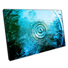 Chargez l&#39;image dans la visionneuse de la galerie, Top Down Aerial View Of Circular Water Ripples Wall Art Print On Canvas Picture For Home Office Decor
