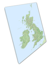 Chargez l&#39;image dans la visionneuse de la galerie, UK map Roads Rivers Hills Cities Towns Great Britain Ready to Hang Wall Art Print Picture For Home Office Decor
