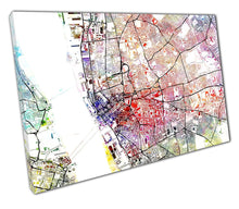 Load image into Gallery viewer, Central LIVERPOOL Street Map Art Print watercolour name Ready to Hang Wall Art Print Picture For Home Office Decor
