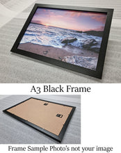 Load image into Gallery viewer, Sunset Hemmick Beach Gorran Haven south Cornwall Ready to Hang Wall Art Print Framed Picture print
