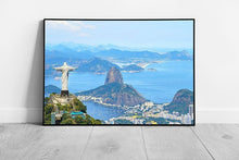 Chargez l&#39;image dans la visionneuse de la galerie, Rio De Janeiro Christ The Redeemer Corcovado Mountain Brazil Latin America Wall Art Print on Paper Framed Picture print

