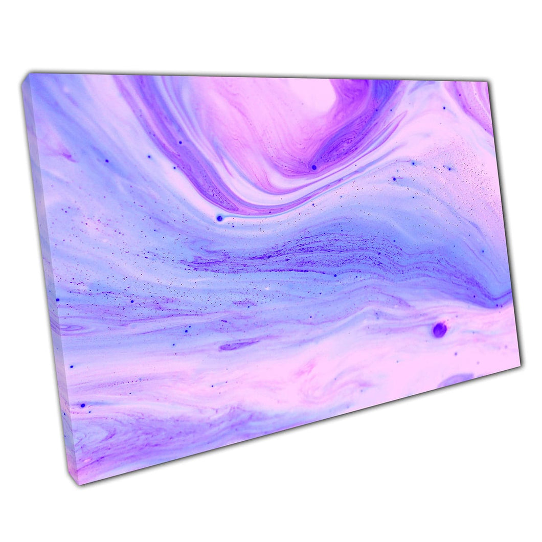 Abstract Marbling Lilac Pink Free Flowing Effect Painting Style Wall Art Print On Canvas Mounted Canvas print