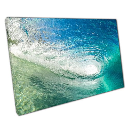 Print on Canvas Wave Tunnel Ready to Hang Canvas Wall Art Print Mounted Canvas print