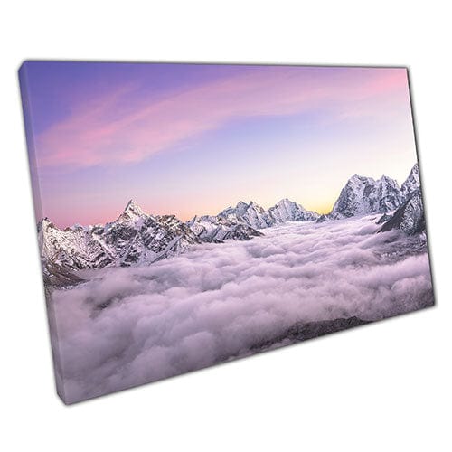 Print on Canvas Himalayas above the clouds Ready to Hang Wall Art Print Mounted Canvas print