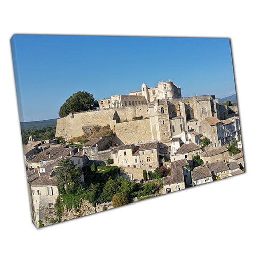 Print on Canvas Grignan Village France Ready to Hang Wall Art Print Mounted Canvas print