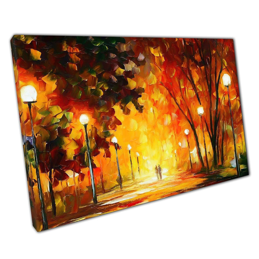 Autumn walk by Leonid Afremov Canvas Wall Art print on canvas Picture for Home Office Decor