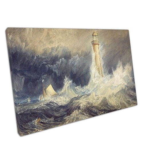 Joseph Mallord William Turner Bell Rock Lighthouse Reproduction Wall Art Print Mounted Canvas print
