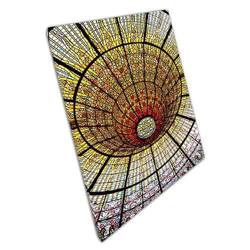 Print on Canvas Stained Glass Decorative Domed Roof Wall Art Print Mounted Canvas print
