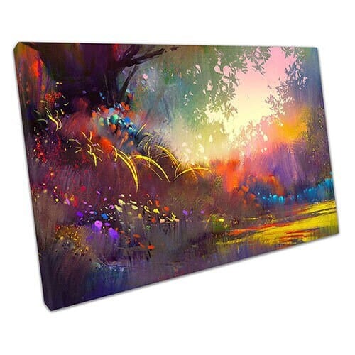 Print on Canvas Colourful Landscape Canvas Wall Art Ready To Hang Wall Art Print Mounted Canvas print