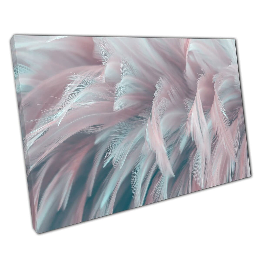 Abstract Nature Pastel Bird Fluffy Feather Art Canvas Wall Art Print On Canvas Mounted Canvas print