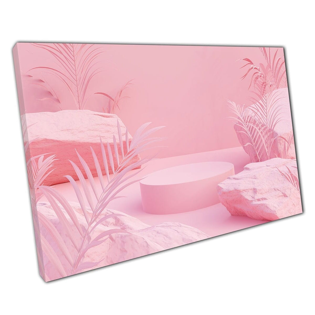 Abstract pastel rose 3D Rendu Formations naturelles conceptuelles Impression de mur d'art numérique conceptuel Impression sur toile montée sur toile Impression