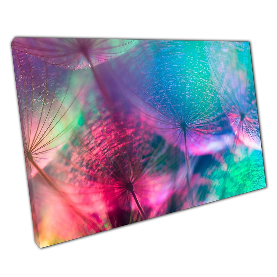 Rainbow Fantasy Floral Artistic Photography Wall Art Print On Canvas Mounted Canvas print