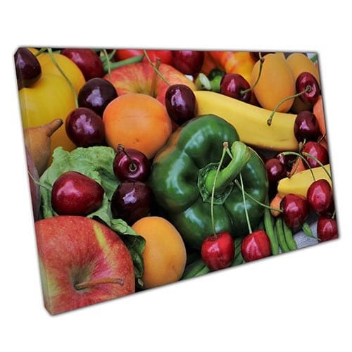 Print on Canvas Fruit & Vegetables Ready to Hang canvas Wall Art Print Mounted Canvas print
