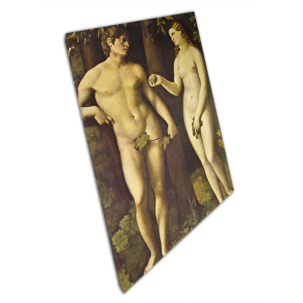 Adam And Eve Jacopo D'Antonio Negretti Reproduction Moscow Russia 1901 Wall Art Print On Canvas Mounted Canvas print