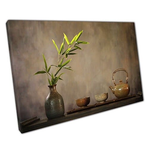 Print on Canvas still life Tea time Ready to Hang canvas Wall Art Print Mounted Canvas print