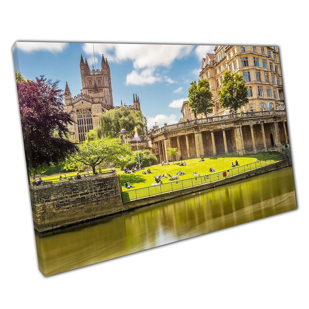 Photographie à longue exposition La ville de Bath Somerset England Wall Art Imprimé sur toile monté sur toile Impression