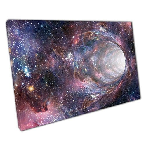 Print on Canvas Space wormhole Ready to Hang Wall Art Print Mounted Canvas print