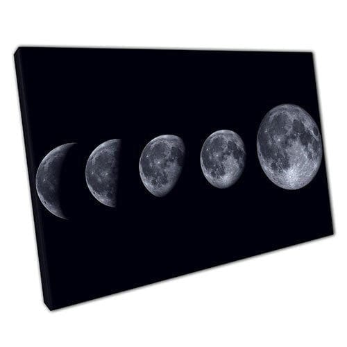 Print on Canvas Witchy Phases of the Moon Artwork Ready to Hang Wall Art Print Mounted Canvas print