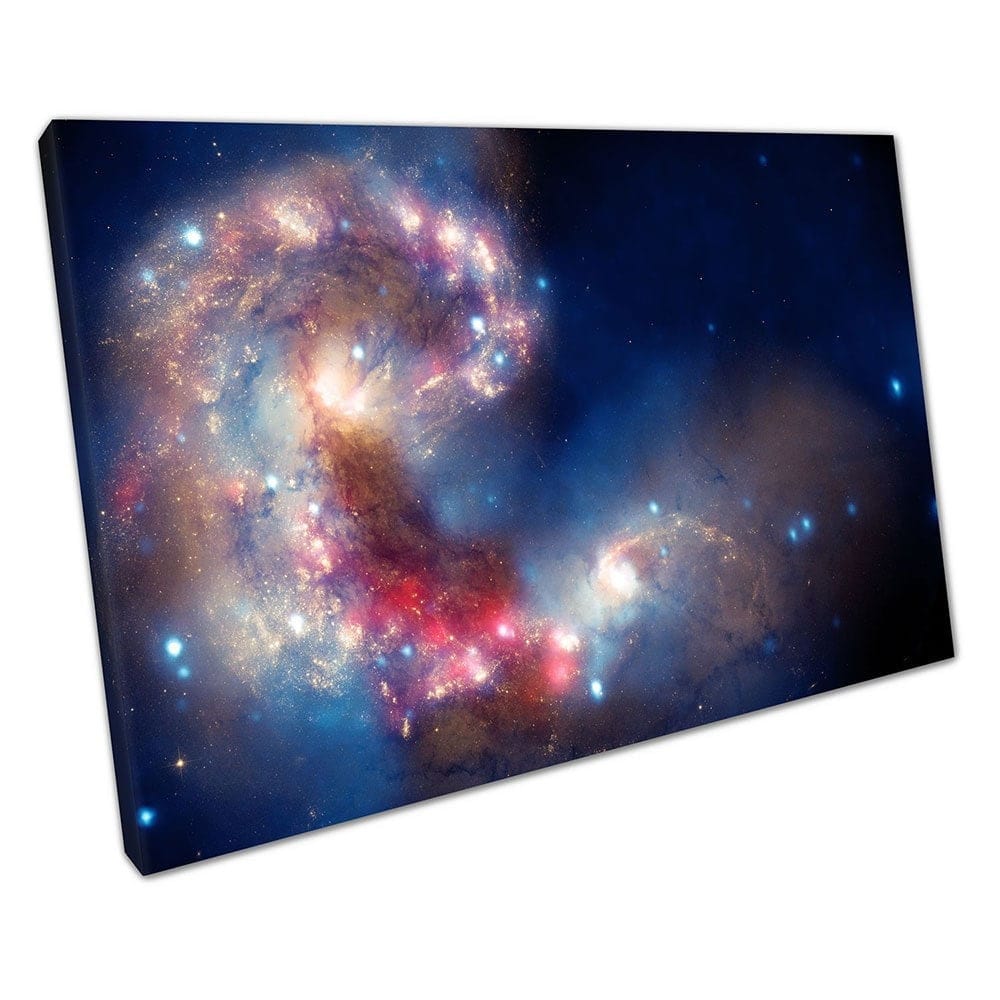 Universe Art Deep Space cosmos Galaxies Stars Ready to Hang Wall Art Print On Canvas Mounted Canvas print