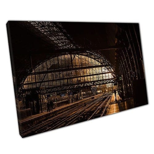 Print on Canvas Train Station Ready to Hang canvas Wall Art Print Mounted Canvas print