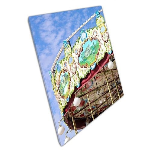 Print on Canvas Carousel Ride Art Ready to Hang Wall Art Print Mounted Canvas print