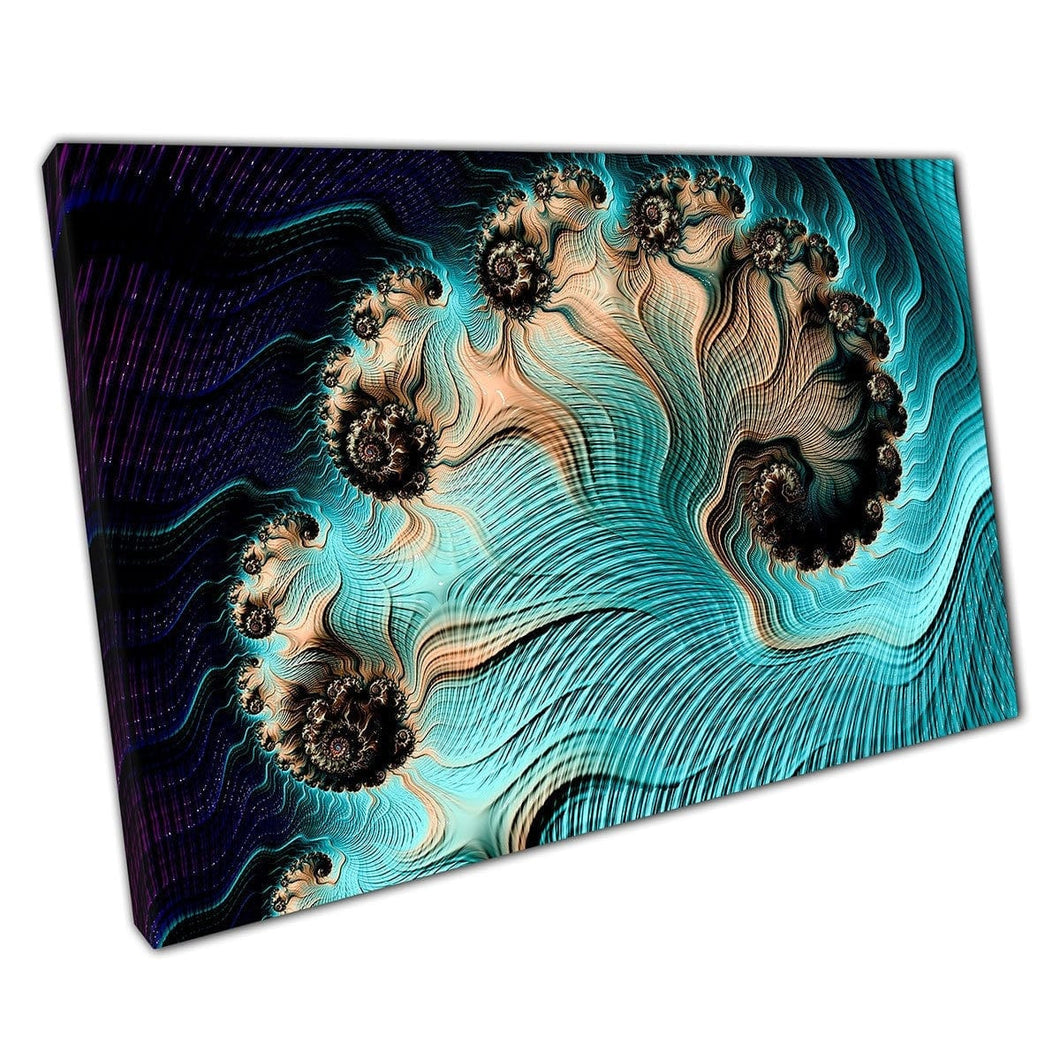Abstract Mysterious Psychedelic 3D Rendered Spiralling Natural Form Contemporary Wall Art Print On Canvas Mounted Canvas print