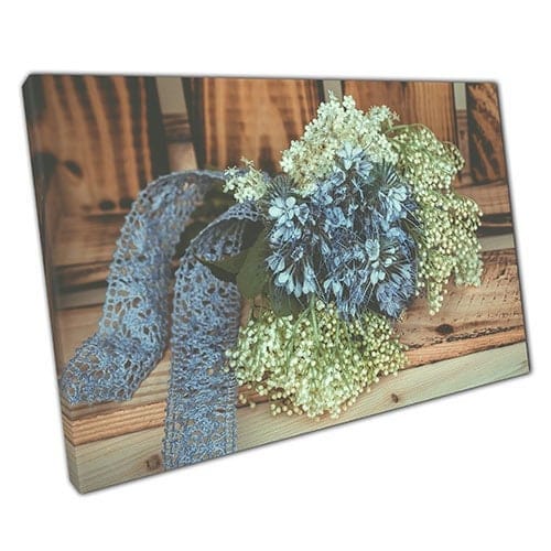 Print on Canvas Bouquet With Baby's Breath Ready to Hang Wall Art Print Mounted Canvas print
