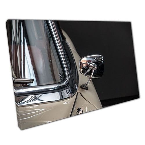 Print on Canvas Exterior Car Mirror Close-Up Ready to Hang Wall Art Print Mounted Canvas print