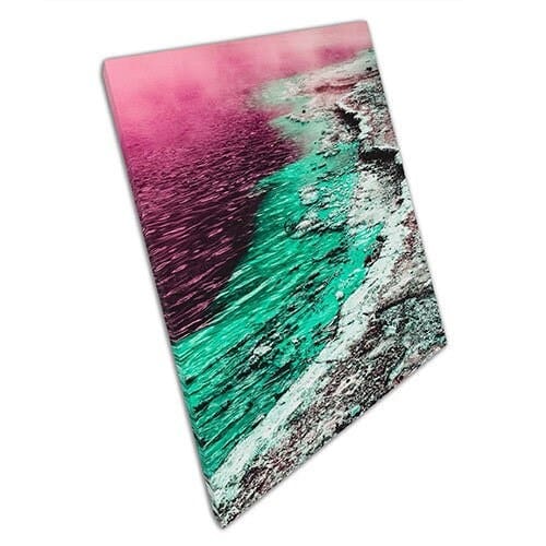 Print on Canvas Magical Purple, Pink and Teal Sea Beach Wall Art Print Mounted Canvas print