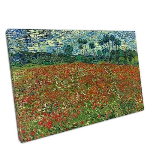 Vincent van Gogh Poppy field Reproduction Wall Art Print Mounted Canvas print Ready to Hang